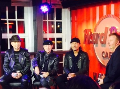 German Hardrock band Scorpions in a Hardrock Cafe in Hamburg